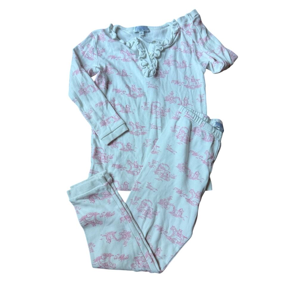 Nellapima pink chinoiserie girls pajamas 5t